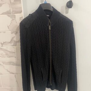 Vintage Navy blue large express sweater cardigan